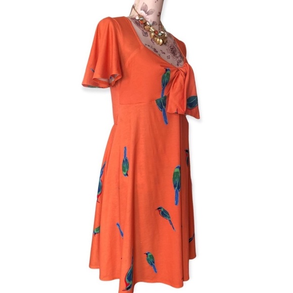 ASOS tropical Parrot print skater dress - Picture 3 of 4